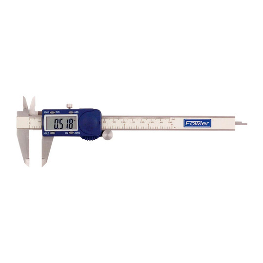 Stainless steel digital caliper with large display and 0-6 in./150 mm measuring range
