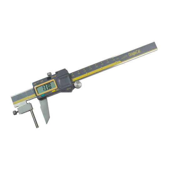 Absolute digital tube thickness caliper with LCD display