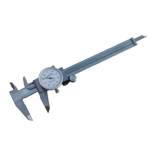 Shockproof 0–6 inch dial caliper with stainless steel frame