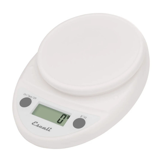 White compact digital scale with 11 lb capacity