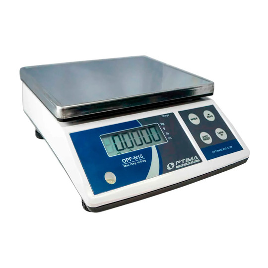15 kg precision counting balance with stainless steel weighing platform and backlit display