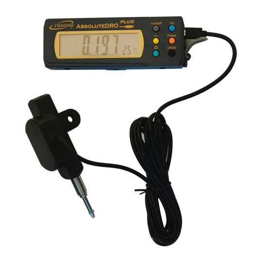 Absolute origin indicator with remote LCD readout