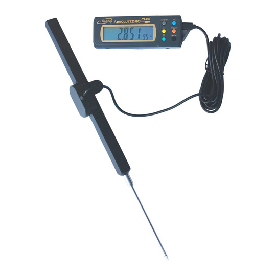 Black absolute origin indicator with remote LCD readout