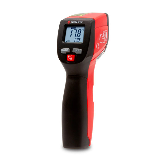 Non-contact infrared laser thermometer with backlit LCD display