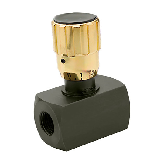 Steel micrometer adjustment knob with 3/4 NPT connection