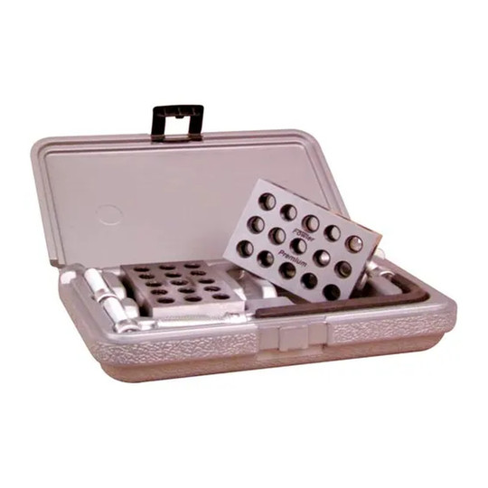 Silver precision 1-2-3 layout blocks with clamping holes