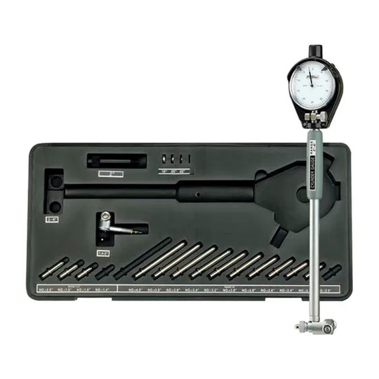 Dial bore gage set for measuring 1.4 to 6 inch inside diameters