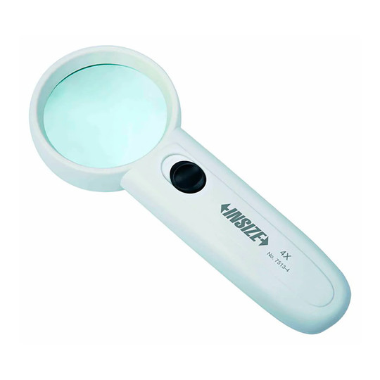 Illuminated 4X glass lens magnifier