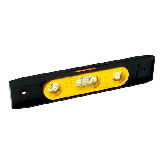 Black magnetic ABS torpedo level with top-read vial