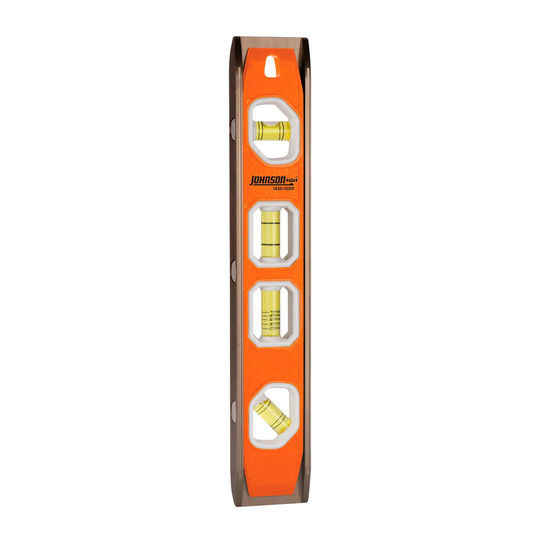 12-inch magnetic torpedo level with four vials and aluminum frame