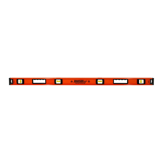 48-inch heavy-duty aluminum I-beam level with hand grips and end caps