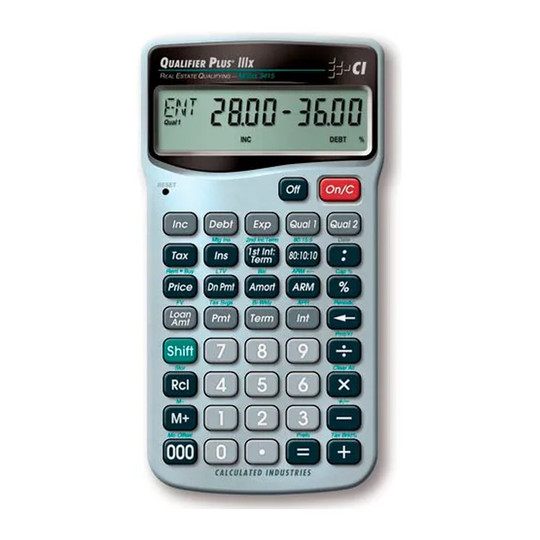 Advanced residential real estate finance calculator with protective slide cover