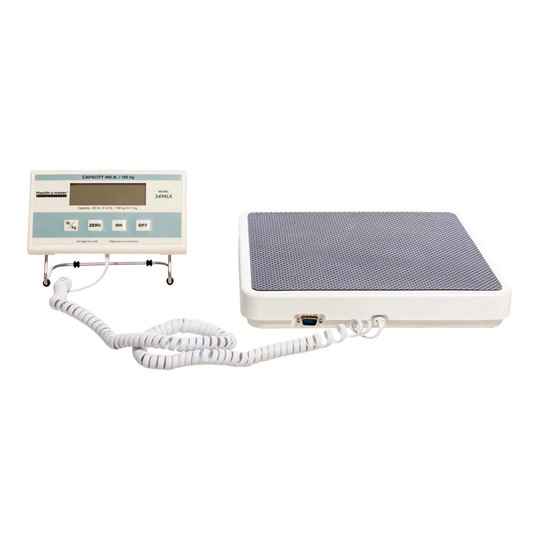 Digital medical floor scale with low-profile platform and remote display