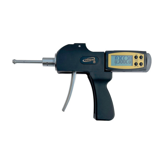 Digital pistol-grip three-point internal micrometer bore gauge with LCD display