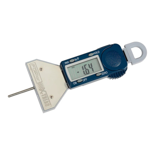 Digital tire tread thickness gauge with large display