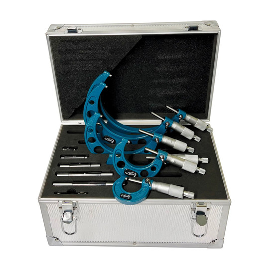 Digital micrometer with 0–1 in. measuring range and numerical display