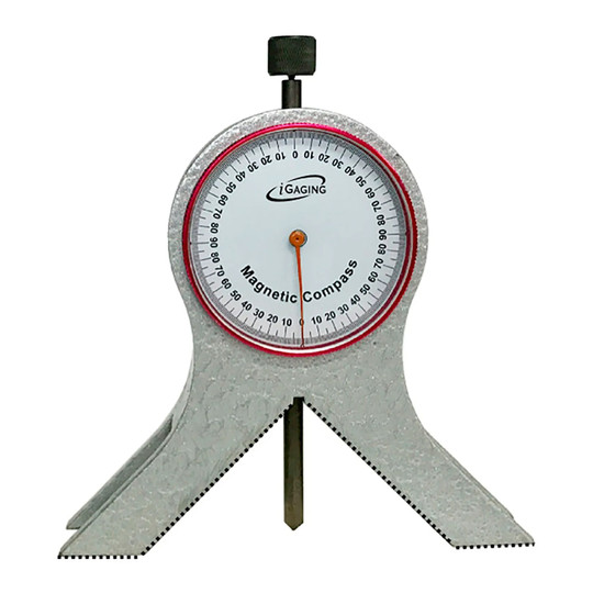 Magnetic dial protractor with center punch and V-opening