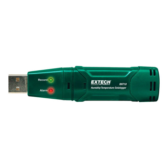 Green USB humidity and temperature data logger