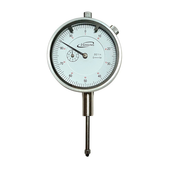 White-dial dial indicator with chrome body