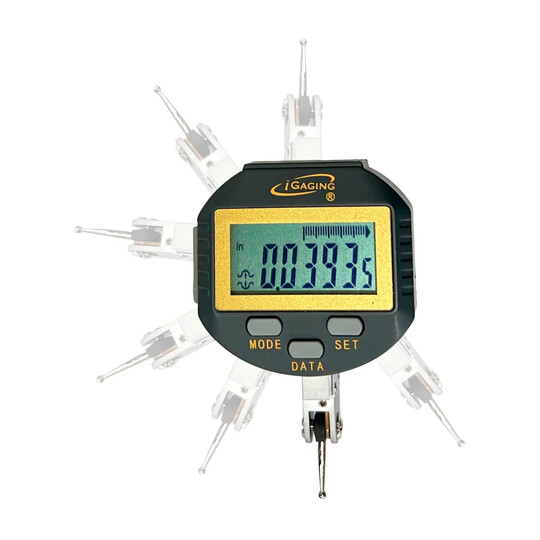 Digital test indicator with large LCD display and IP67 protection