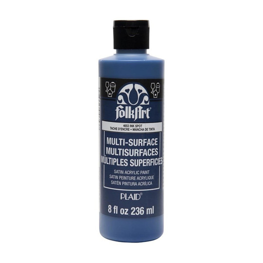 Multi-Surface Satin Acrylic Paint, Ink Spot, 8 oz.