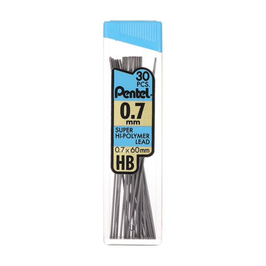 0.7 mm HB Graphite Lead Refills, 30 Leads per Tube, 3-Pack