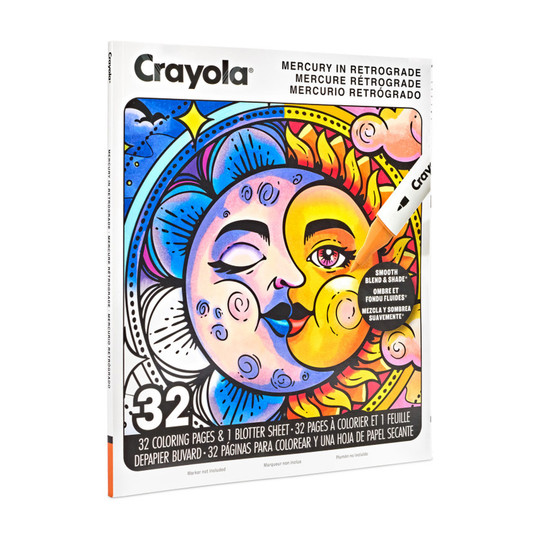 Mercury in Retrograde Adult Coloring Book, 32 Pages
