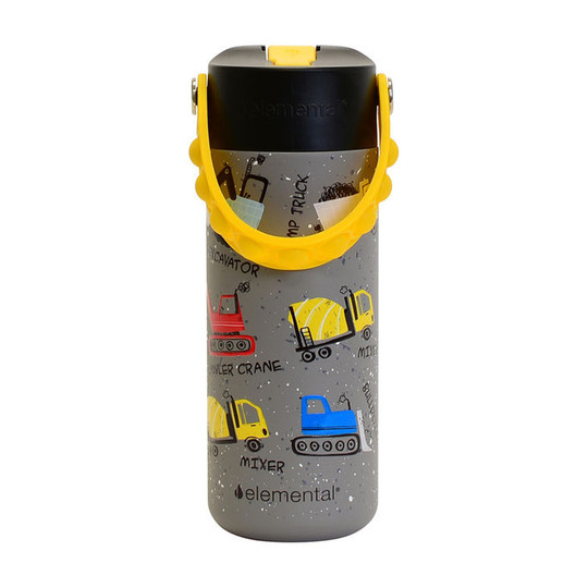 18 oz Insulated Pop-Handle Bottle, Graphite Multicolor