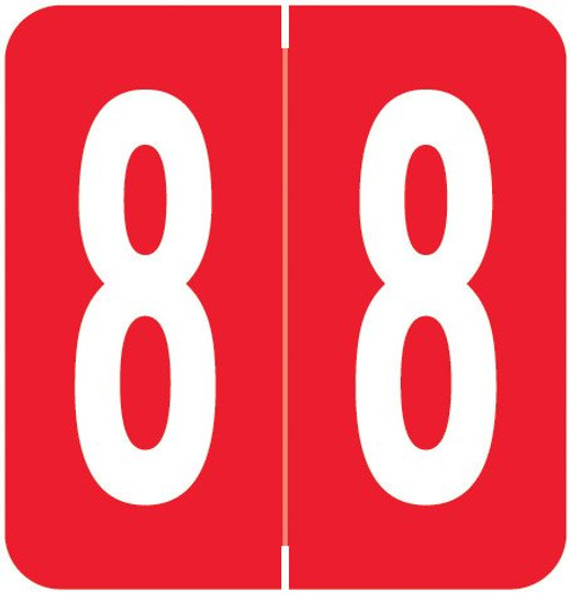 VRE/GBS Numeric Label - 8860 Series (Rolls) - 8 - Red