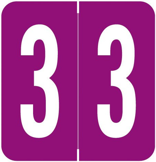 VRE/GBS Numeric Label - 8860 Series (Rolls) - 3 - Purple