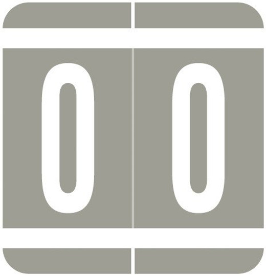 VRE/GBS Alphabetic Labels - 8850 Series (Rolls) O- Gray