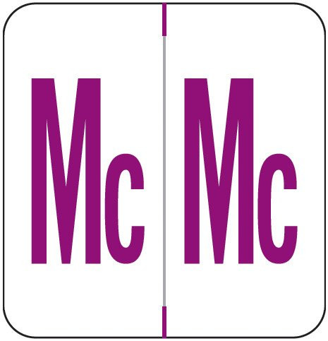 VRE/GBS Alphabetic Labels - 8850 Series (Rolls) Mc- White/Purple
