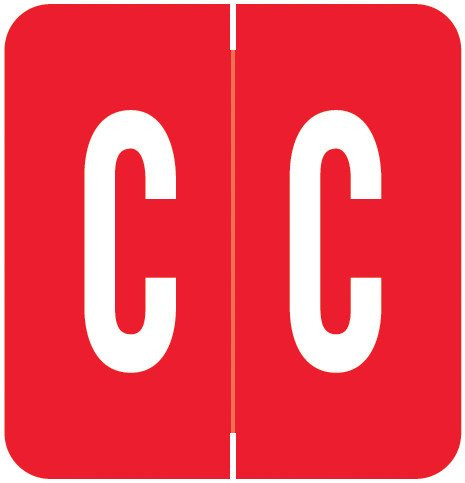 VRE/GBS Alphabetic Labels - 8850 Series (Rolls) C- Red