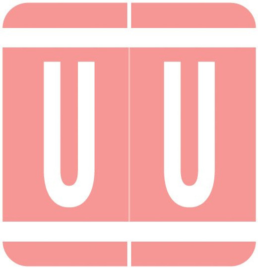 VRE/GBS Alphabetic Labels - 8850 Series (Rolls) U- Pink