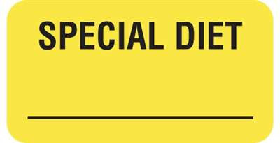 Special Diet 1-5/8"x7/8" Fl-Yellow