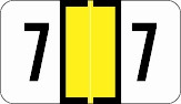 Traco Numeric Labels - TRNM Series (Rolls) - 7 - Yellow