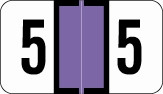 Traco Numeric Labels - TRNM Series (Rolls) - 5 - Purple