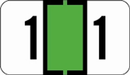Traco Numeric Labels - TRNM Series (Rolls) - 1 - Green