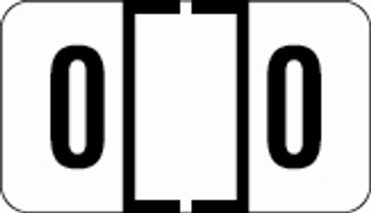 Traco Numeric Labels - TRNM Series (Rolls) - 0 - White