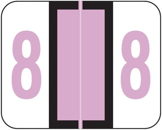 TAB Numeric Label  - TPNV Series (Rolls) - 8 - Lilac