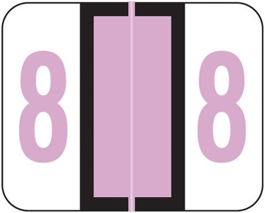 Smead Numeric Label - BCCRN Series (Rolls) - 8 - Lilac