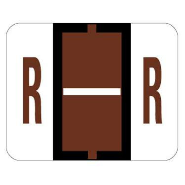 Smead Alphabetic Labels - BCCR Series (Rolls) R- Brown