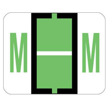 Smead Alphabetic Labels - BCCR Series (Rolls) M- Lt. Green
