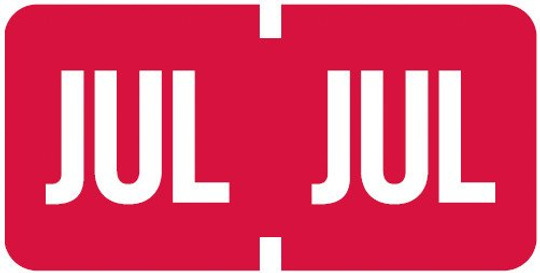 TAB Month Labels - TMLV Series (Rolls) - July/Red