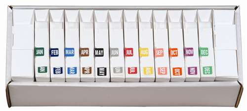 TAB Month Labels - TMLV Series (Rolls) - JAN-DEC Set
