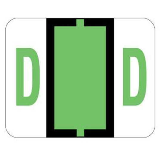 Smead Compatible Alphabetic Labels - BCCS Series (Sheet) D- Lt. Green