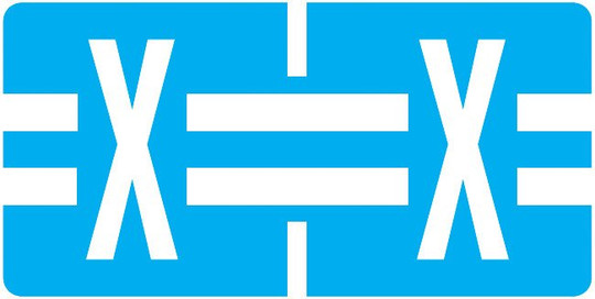 TAB Alphabetic Labels - TBAV Series (Rolls) X- Blue
