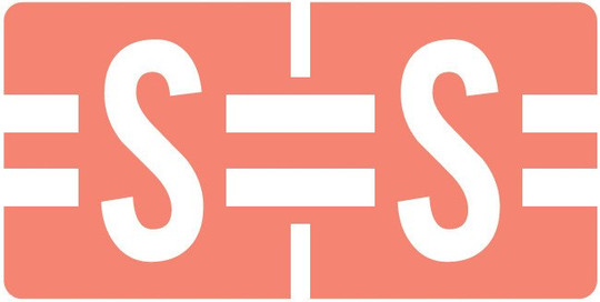 TAB Alphabetic Labels - TBAV Series (Rolls) S- Pink