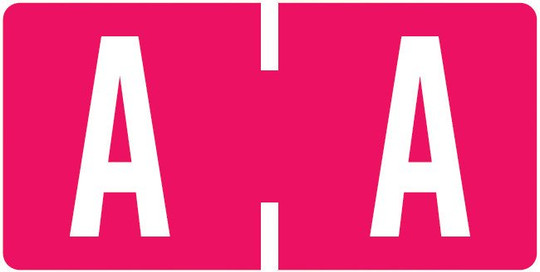 TAB Alphabetic Labels - TBAV Series (Rolls) A- Red