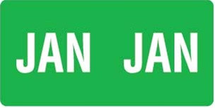 Smead Month Labels - ETS Series (Sheet) - January/Dk. Green - 250/Pack